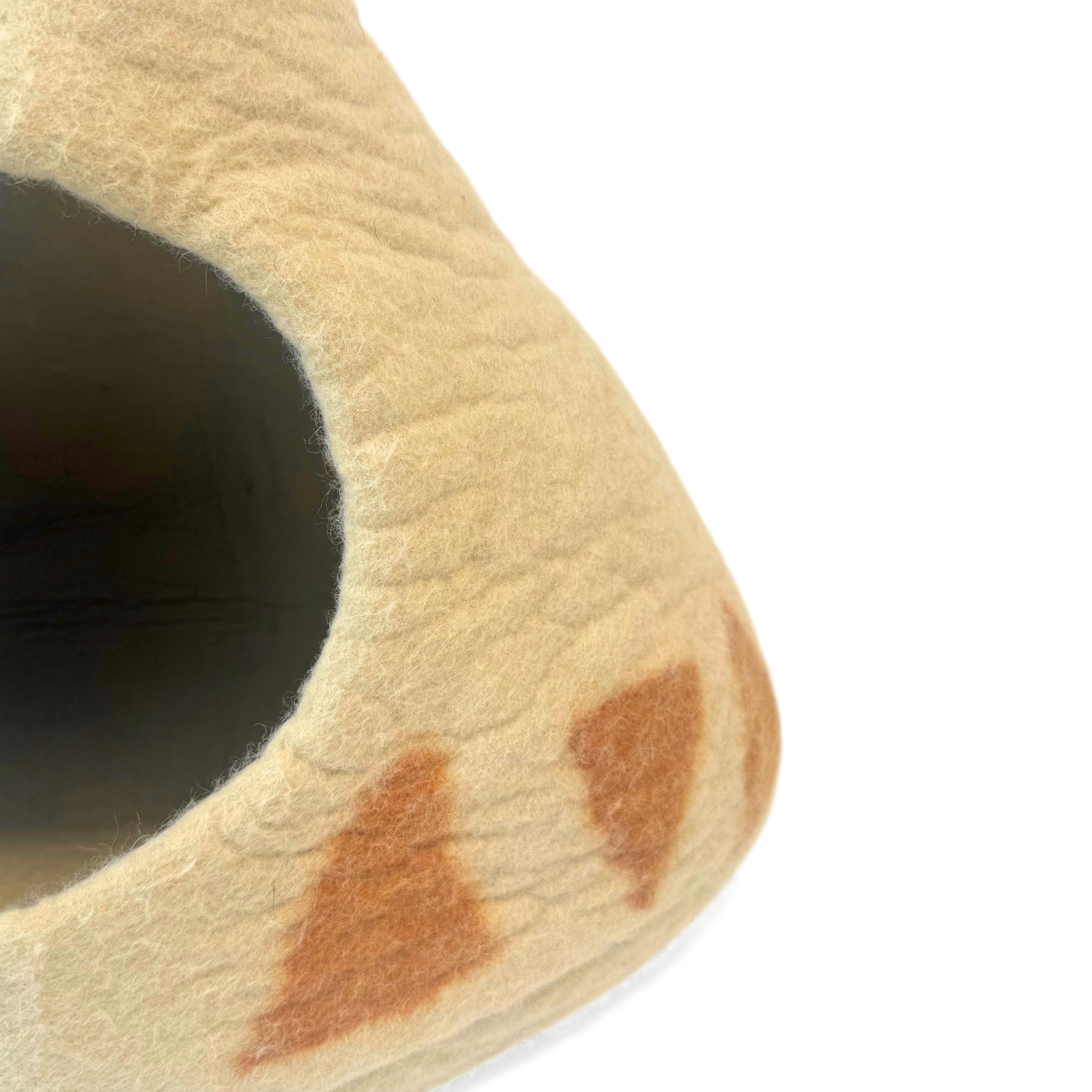 Katzenhöhle Filz – Handgefertigtes Katzenbett aus 100 % Schafwolle 