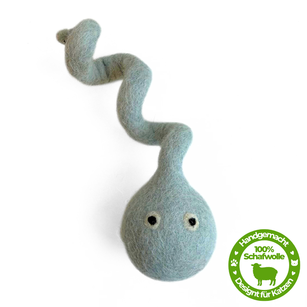 Premium Katzenspielzeug Sprungfeder “Twisty” Mint - aus 100 % Schafwolle