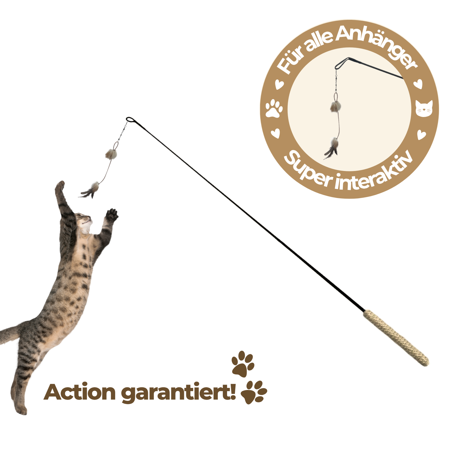 Premium Katzenspielzeug Actionsangel flex