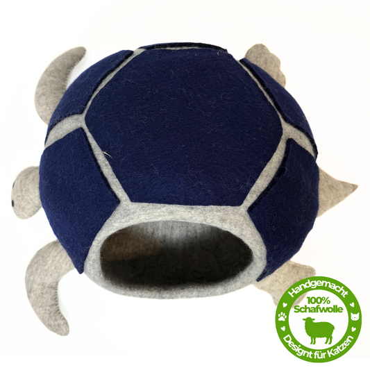 Katzenhöhle Filz – Handgefertigtes Katzenbett aus 100 % Schafwolle - Schildkrötli